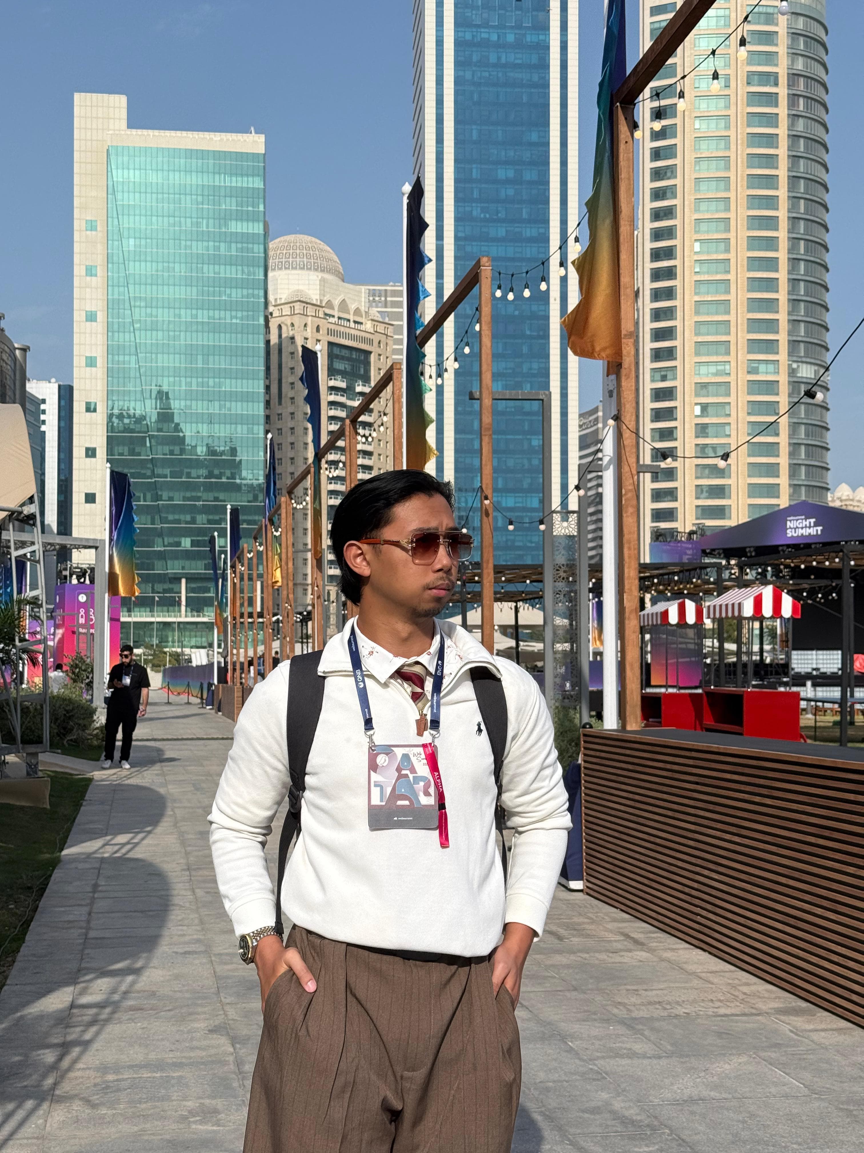 Gabriel at a technology event in Doha